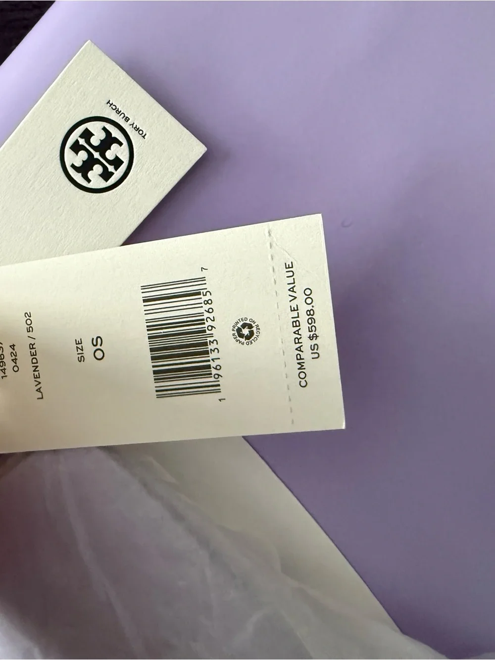 Tory Burch Britten Patent Small Satchel Lavender